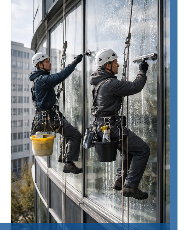 Мойка панорамных окон в Пыти-Яхах от 356 р. заказать у ВЫСОТНИК-Пть