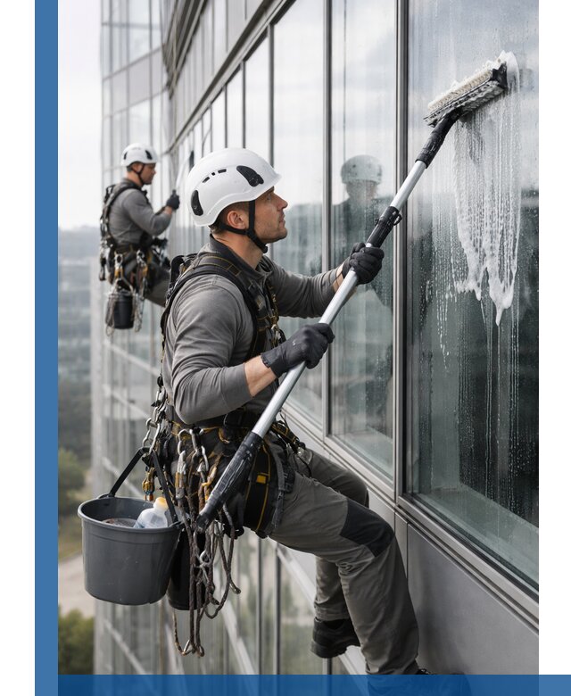 Высотная мойка сплошного остекления с выездом в Пыти-Яхах