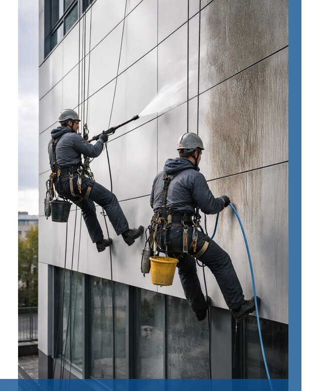 Мойка фасада из композита в Пыти-Яхах по цене от 305 р. | ВЫСОТНИК-Пть