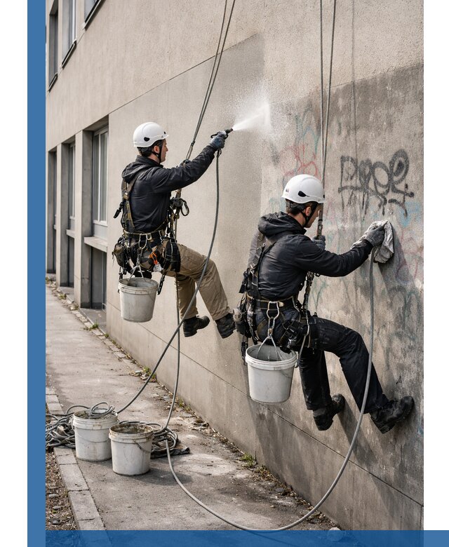 Антиграффити покрытие фасада с защитой от надписей в Пыти-Яхах