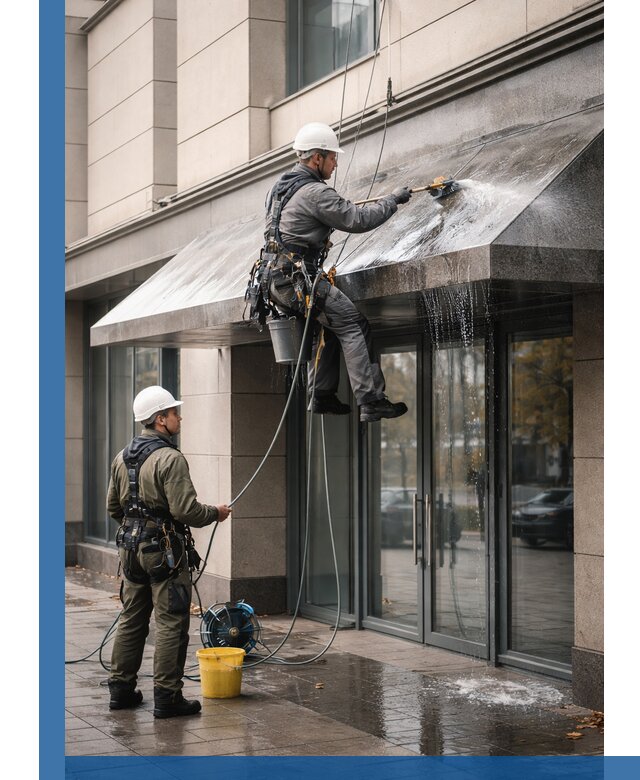 Профессиональная мойка козырьков и навесов в Пыти-Яхах