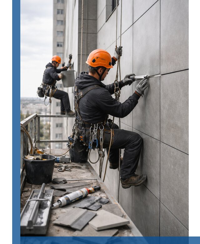 Профессиональный ремонт фасада из керамогранита в Пыти-Яхах