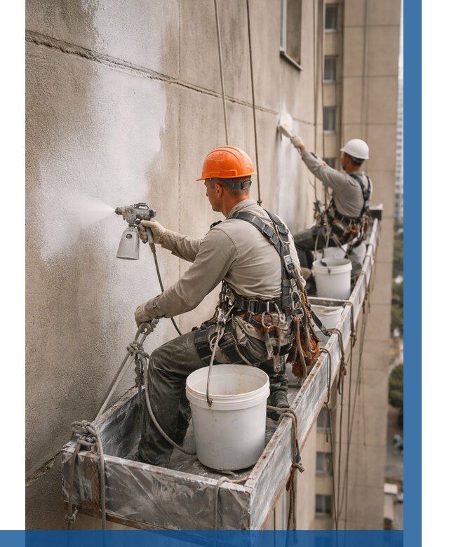 Грунтовка фасада на высоте в Пыти-Яхах от 122 р. | ВЫСОТНИК-Пть