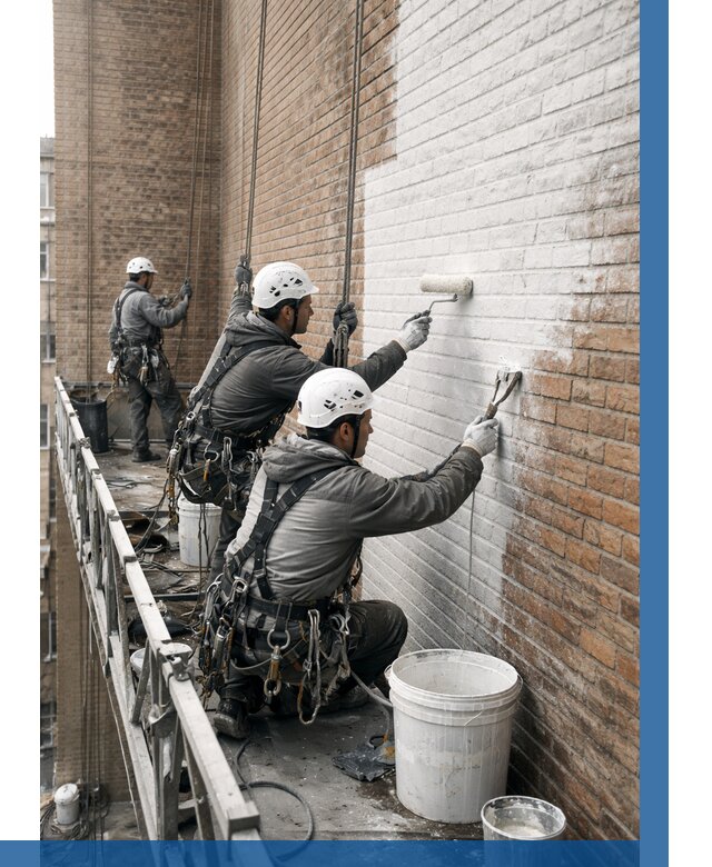 Покраска кирпичного фасада в Пыти-Яхах от 356 р. | ВЫСОТНИК-Пть