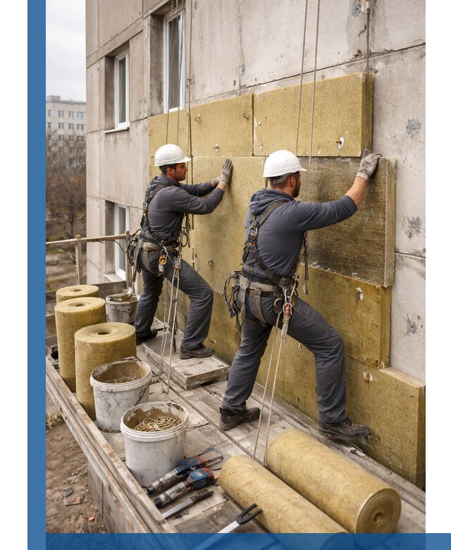 Утепление фасада минватой в Пыти-Яхах под ключ с гарантией