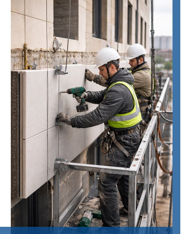 Монтаж фасадных термопанелей в Пыти-Яхах от 1526 р. | ВЫСОТНИК-Пть