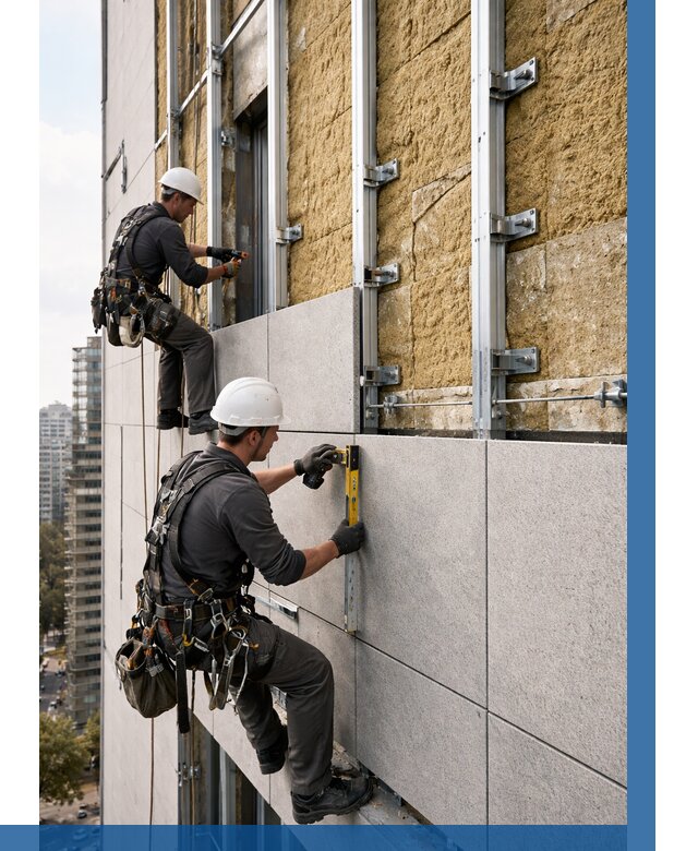 Монтаж вентилируемого фасада в Пыти-Яхах от 3561 р. | ВЫСОТНИК-Пть