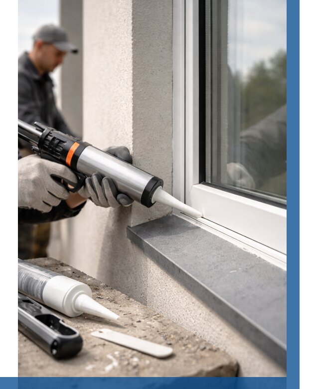 Герметизация монтажных швов окон в Пыти-Яхах от 661 р. | ВЫСОТНИК-Пть