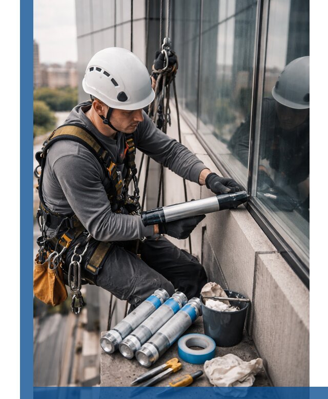Герметизация стыков витража в Пыти-Яхах для герметичных фасадов