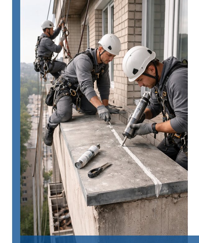 Герметизация балконного козырька в Пыти-Яхах профессионально