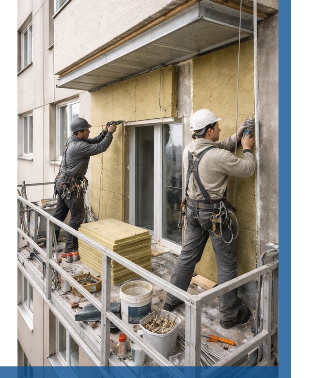 Утепление балкона снаружи в Пыти-Яхах от 1628 р. под ключ ВЫСОТНИК-Пть