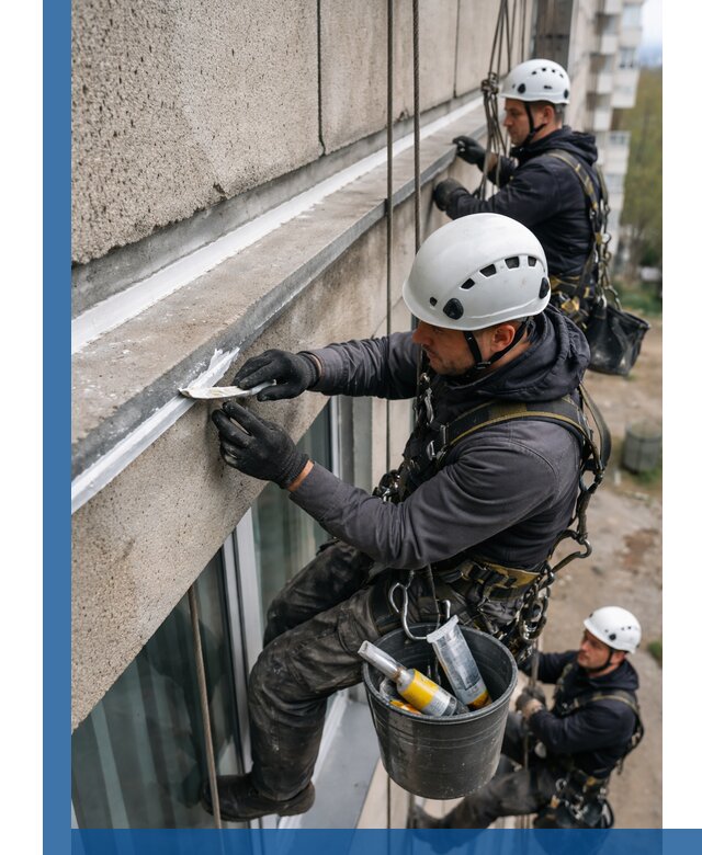 Герметизация примыкания балкона в Пыти-Яхах под ключ с гарантией