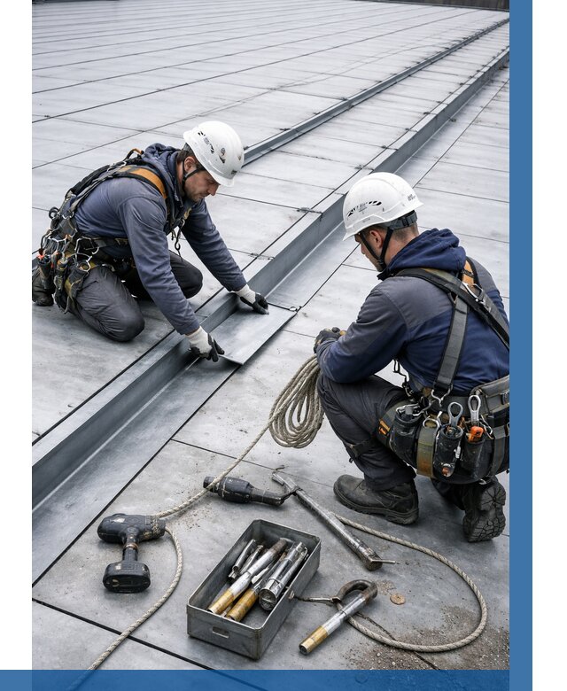 Ремонт фальцевой кровли в Пыти-Яхах от 712 р. | ВЫСОТНИК-Пть