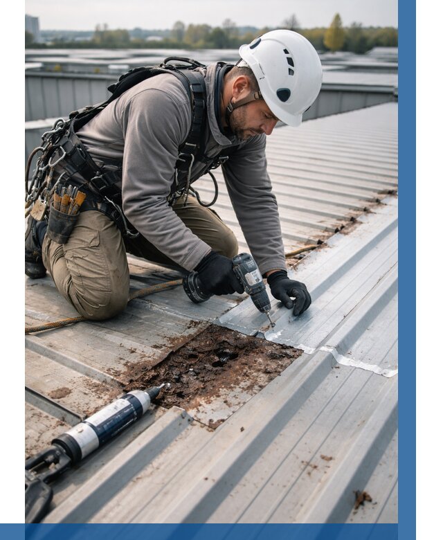 Ремонт профнастила на кровле в Пыти-Яхах от 712 р. | ВЫСОТНИК-Пть