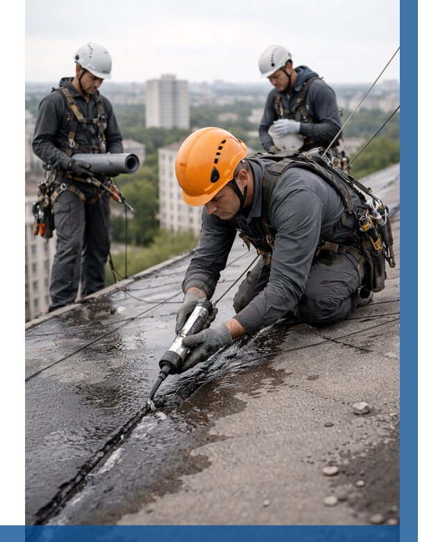 Устранение протечек кровли в Пыти-Яхах от 12208 р. | ВЫСОТНИК-Пть