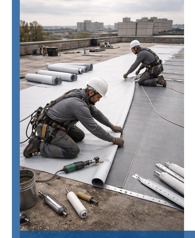 Монтаж мембранной кровли в Пыти-Яхах для промышленных зданий