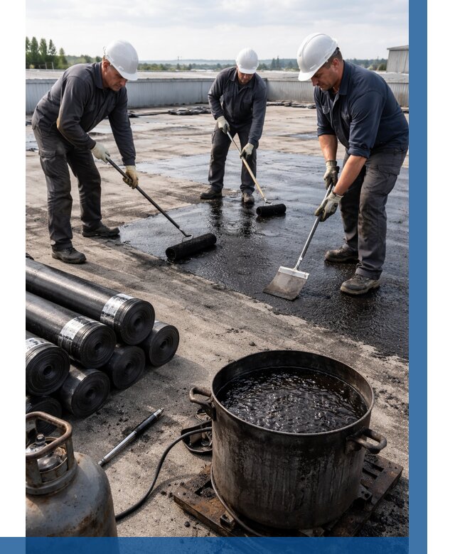 Гидроизоляция кровли мастикой в Пыти-Яхах от 610 р. | ВЫСОТНИК-Пть