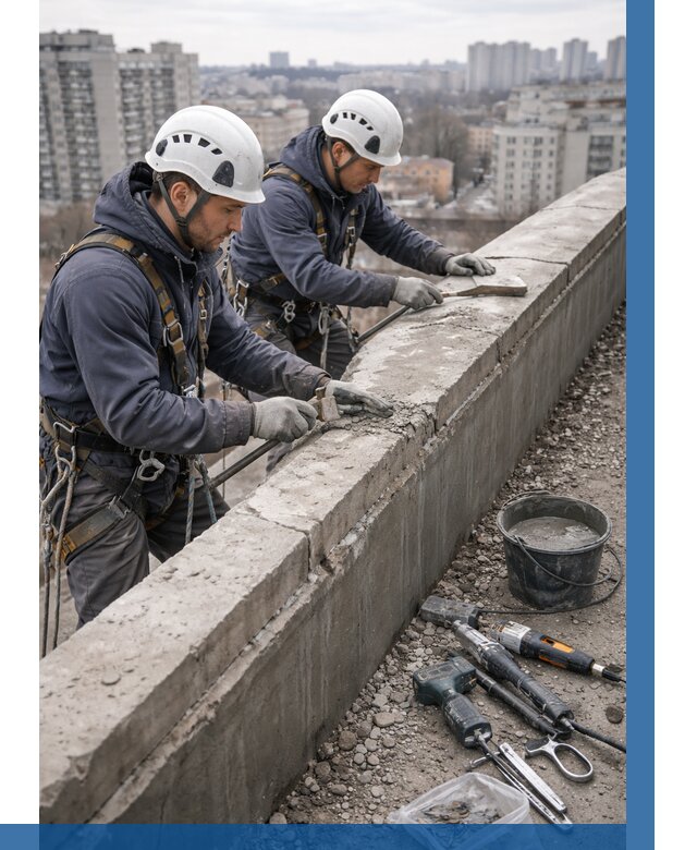 Ремонт парапета на кровле в Пыти-Яхах от 1526 р. | ВЫСОТНИК-Пть