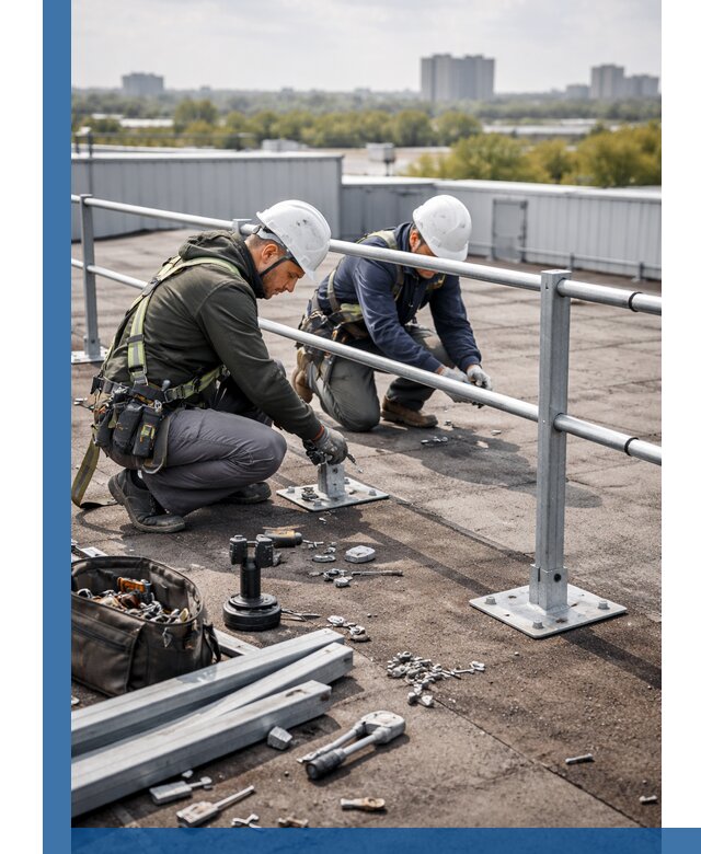 Монтаж кровельного ограждения в Пыти-Яхах под ключ с гарантией