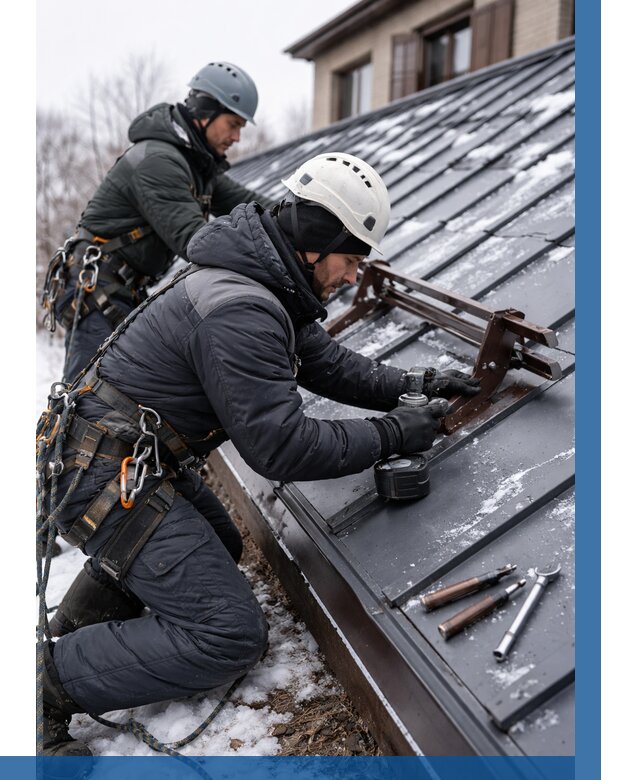 Монтаж снегозадержателей в Пыти-Яхах от 458 р. | ВЫСОТНИК-Пть