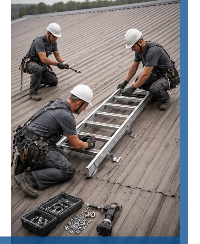 Монтаж кровельной лестницы в Пыти-Яхах от 4578 р. | ВЫСОТНИК-Пть
