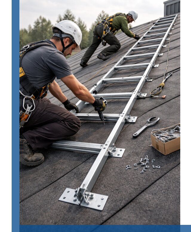 Профессиональный монтаж кровельной лестницы в Пыти-Яхах под ключ