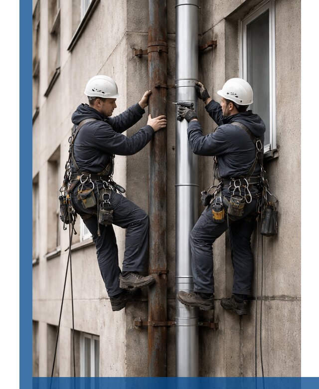 Замена водосточных труб в Пыти-Яхах: монтаж и демонтаж под ключ