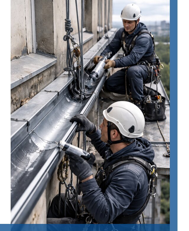 Ремонт водосточных желобов в Пыти-Яхах от 6612 р. | ВЫСОТНИК-Пть