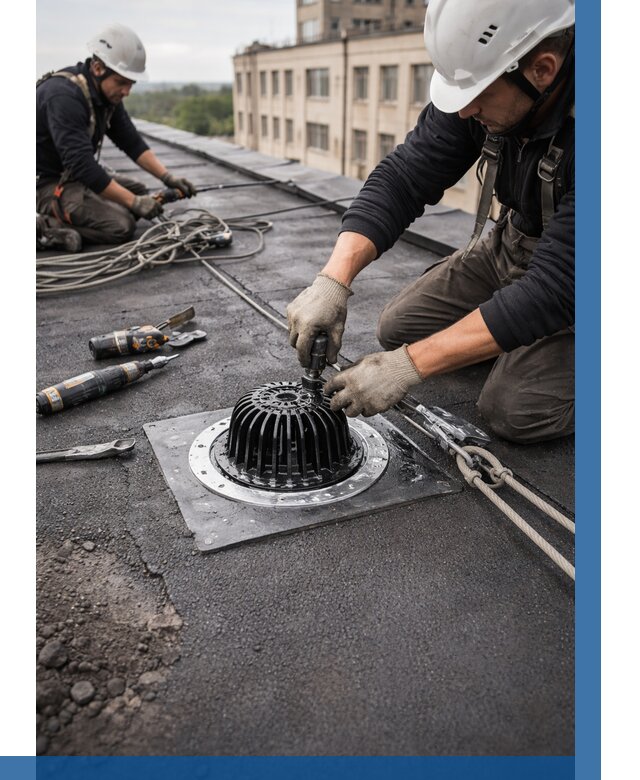 Установка водосточных воронок в Пыти-Яхах цена от 3561 р. | ВЫСОТНИК-Пть