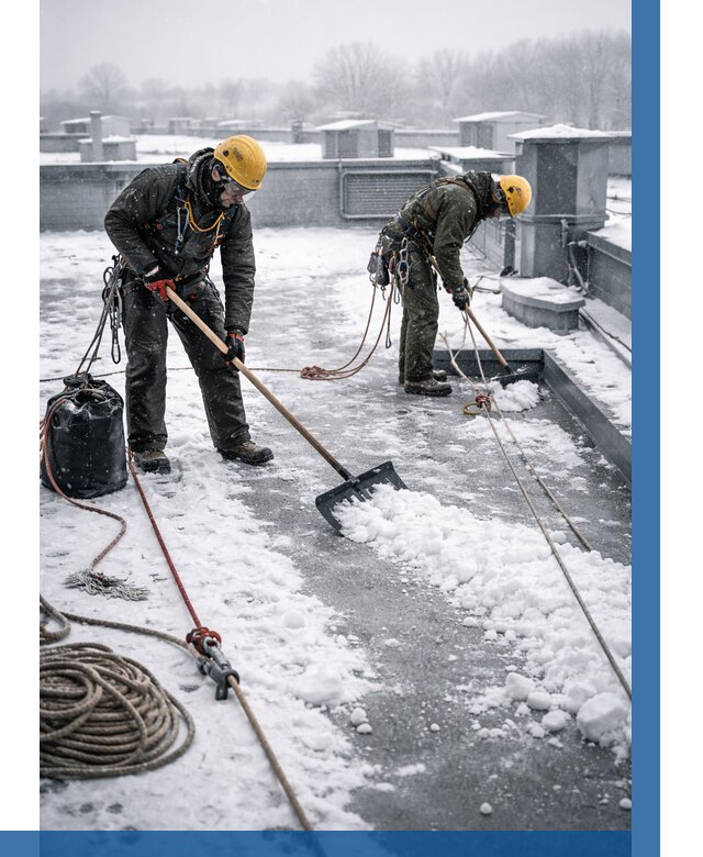 Очистка крыши от снега в Пыти-Яхах от 7630 р. | ВЫСОТНИК-Пть