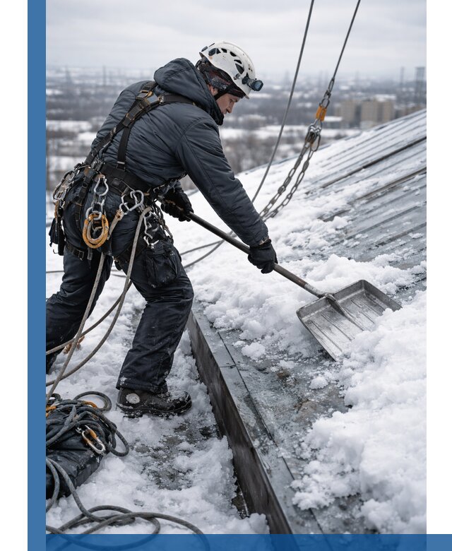 Профессиональная очистка кровли от снега и наледи в Пыти-Яхах