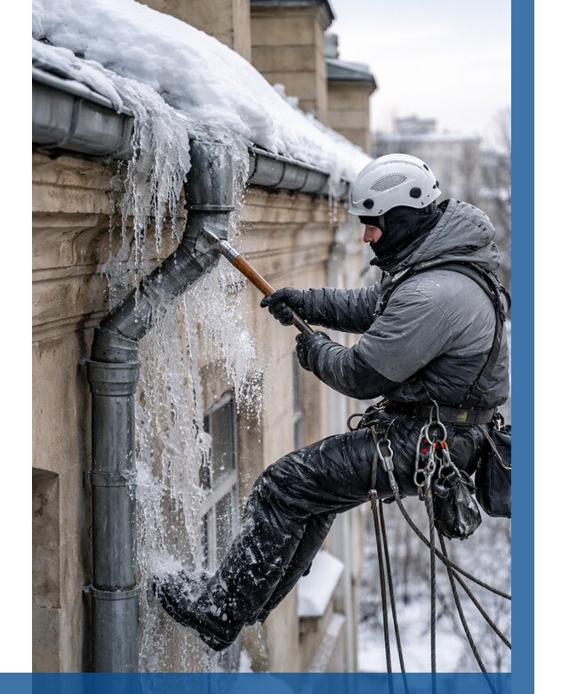 Очистка водостоков от льда в Пыти-Яхах от 3561 р. | ВЫСОТНИК-Пть