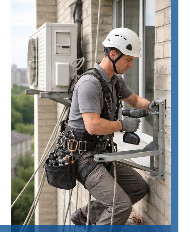 Установка кронштейнов кондиционера в Пыти-Яхах от 3561 р. | ВЫСОТНИК-Пть