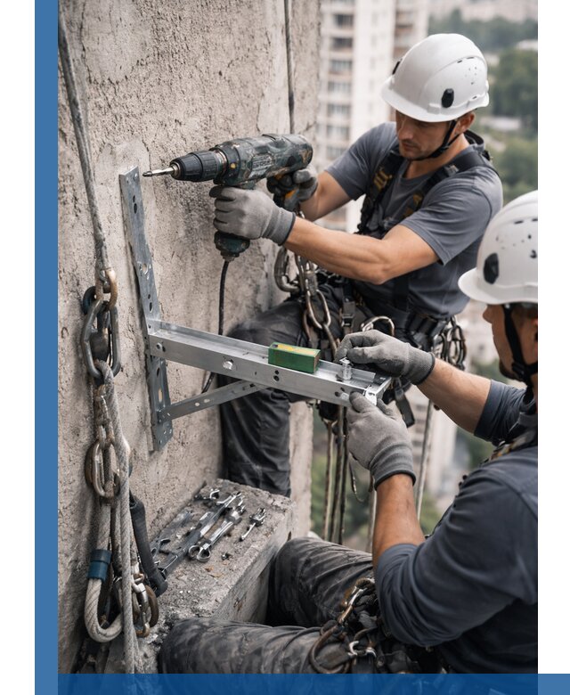 Установка кронштейнов кондиционера и крепежа в Пыти-Яхах