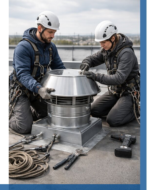 Установка дефлекторов на кровле в Пыти-Яхах от 4578 р. | ВЫСОТНИК-Пть