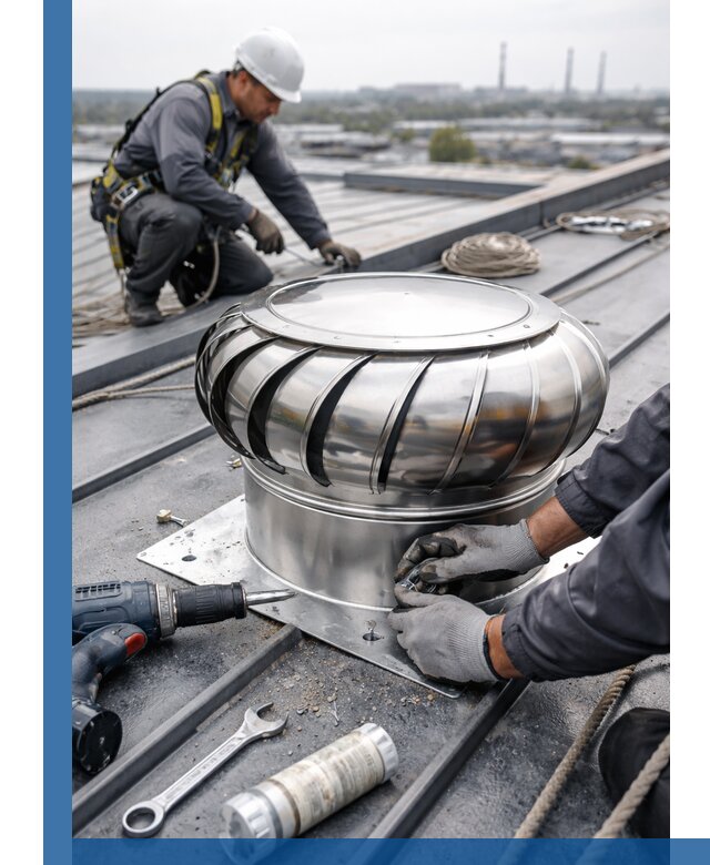 Установка дефлекторов на кровле в Пыти-Яхах профессионально