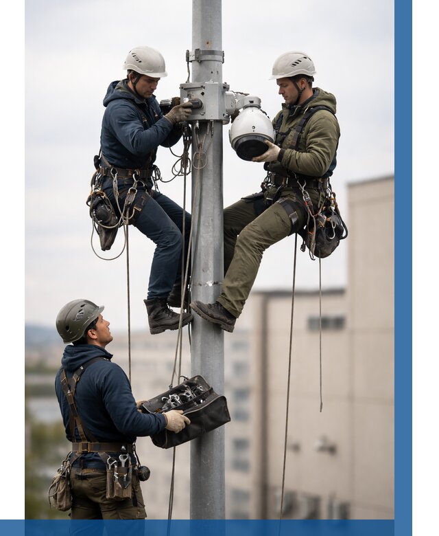 Установка видеокамер на мачте в Пыти-Яхах от 8647 р. | ВЫСОТНИК-Пть