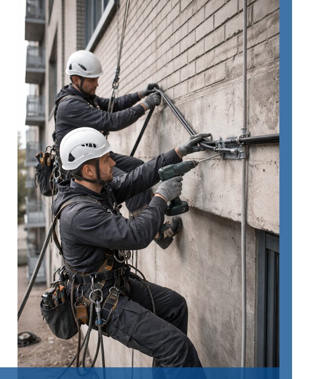 Крепление кабеля на фасаде в Пыти-Яхах от 356 р. | ВЫСОТНИК-Пть