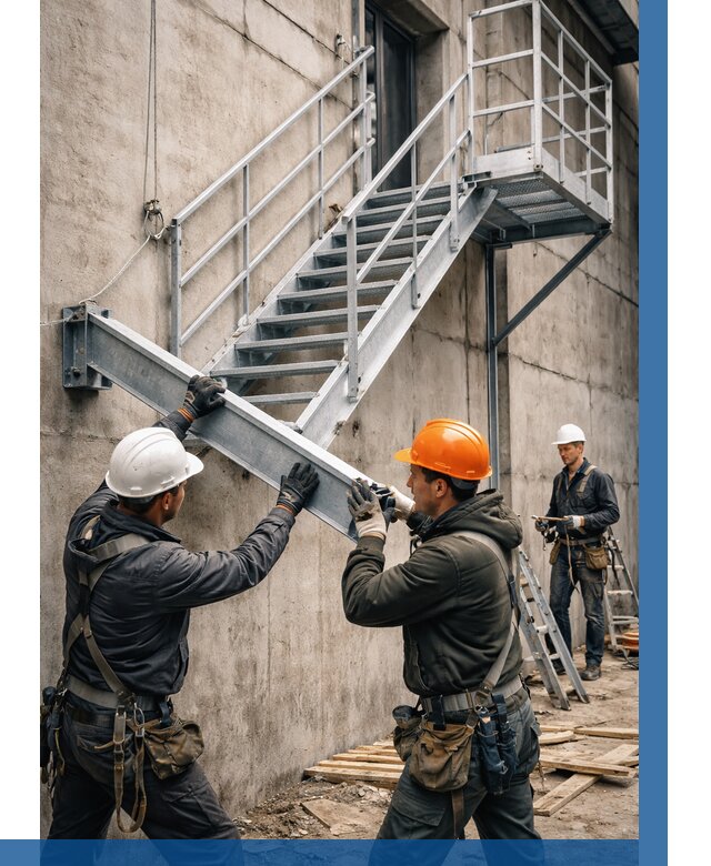 Монтаж металлических лестниц в Пыти-Яхах от 15260 р. | ВЫСОТНИК-Пть