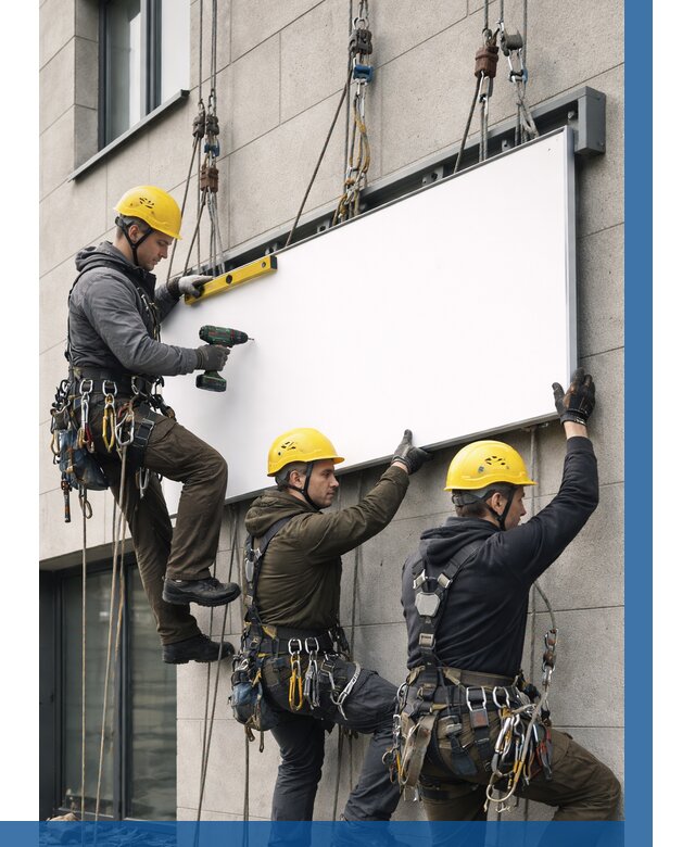 Монтаж рекламной вывески в Пыти-Яхах от 8138 р. | ВЫСОТНИК-Пть