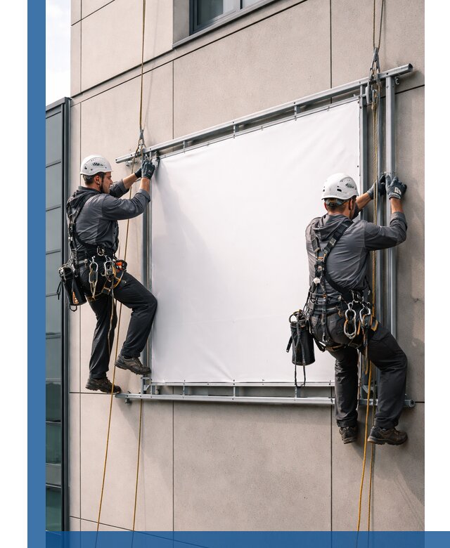 Монтаж наружной рекламной вывески в Пыти-Яхах под ключ