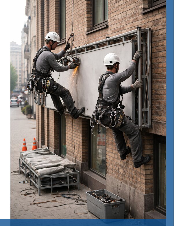 Демонтаж рекламной вывески в Пыти-Яхах от 6612 р. | ВЫСОТНИК-Пть