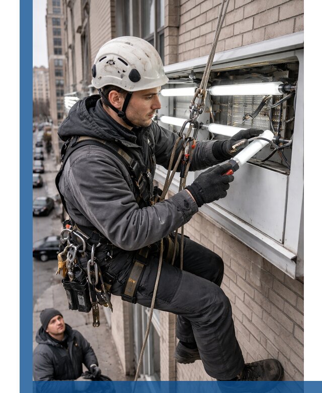 Профессиональная замена ламп в наружной вывеске в Пыти-Яхах