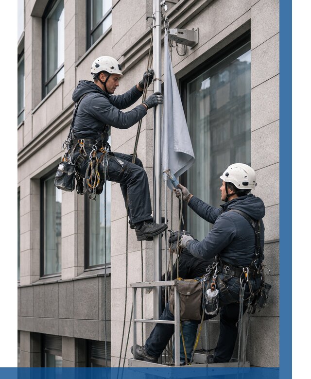 Установка флагов на фасаде в Пыти-Яхах от 4578 р. | ВЫСОТНИК-Пть