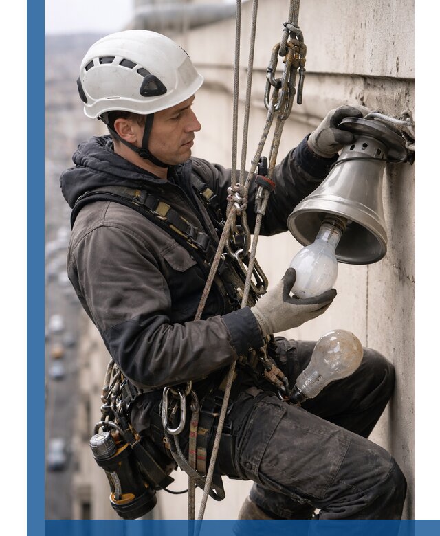 Замена ламп на высоте в Пыти-Яхах профессионально и быстро