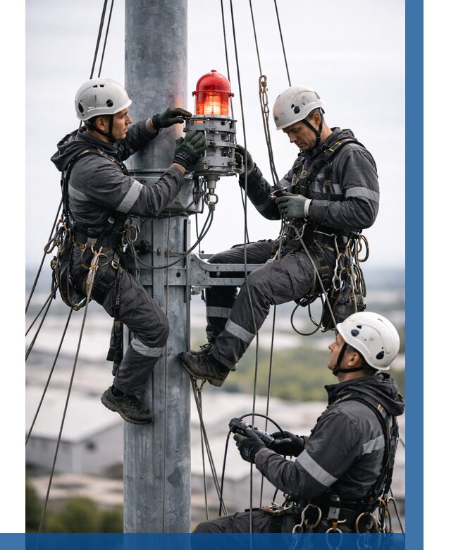 Монтаж заградительных огней в Пыти-Яхах от 8647 р. | ВЫСОТНИК-Пть