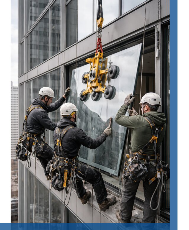 Фасадное остекление зданий под ключ в Пыти-Яхах от 10173 р. | ВЫСОТНИК-Пть