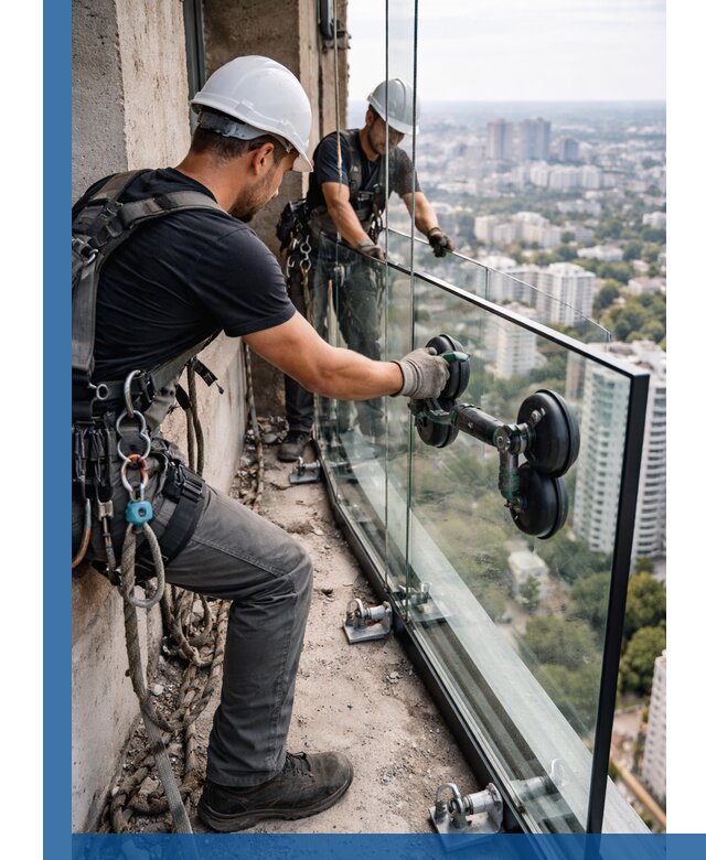 Монтаж стеклянных ограждений под ключ с гарантией в Пыти-Яхах