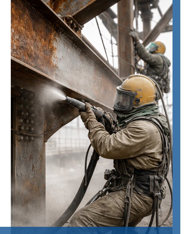 Пескоструйная очистка металлоконструкций в Пыти-Яхах по 610 р.  ВЫСОТНИК-Пть