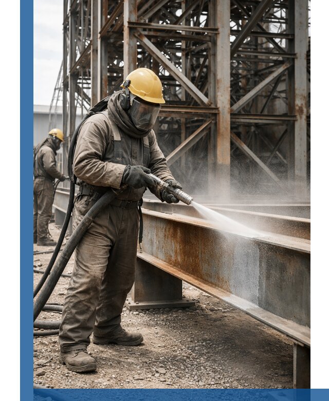 Пескоструйная очистка металлоконструкций в Пыти-Яхах промышленная